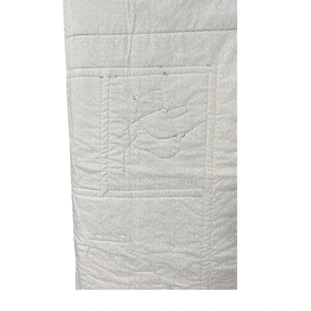Cottagecore Garden Story Quilt Wall‎ Hanging Embroidered Floral 30x50